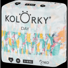 Kolorky Day öko pelenka, ecsetvonások, M (5-8kg), 21db pelenka