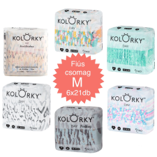 Kolorky Day öko pelenka, M (5-8kg) HAVI ADAG, Fiús, 6x21db pelenka