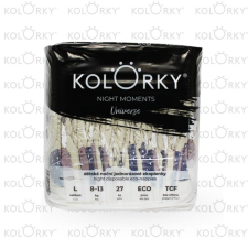 Kolorky Night öko éjszakai pelenka, űrnyuszi, L (8-13kg), 27db pelenka