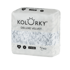 Kolorky Velvet Deluxe Love Live Laugh öko pelenka, S (3-6kg), 25db pelenka
