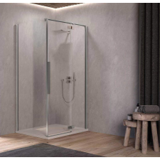  Kolpa Polaris D zuhanyajtó kombinálható, 140, Fekete, Jobbos kád, zuhanykabin