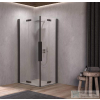 Kolpa San Polaris Fold Q 100 B/1 szögletes harmonika rendszerű zuhanykabin, fekete 516140