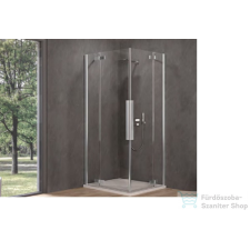Kolpa San Polaris Fold Q 90 SBR/1 szögletes harmonika rendszerű zuhanykabin, króm 516100 kád, zuhanykabin
