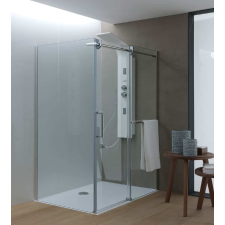  Kolpa Virgo UNI TK felső sínrendszerű, tolóajtós zuhanykabin, 160x90, Ezüst kád, zuhanykabin