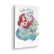 Komar Disney Ariel Explore Your World feszített vászonkép kék grafika, keretezett kép