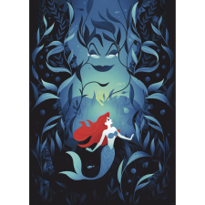 Komar Disney Ariel Ursula falikép 50 cm x 70 cm kék grafika, keretezett kép