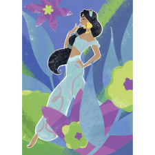 Komar Disney Princess Jasmine falikép 50 cm x 70 cm kék grafika, keretezett kép
