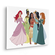 Komar Disney Princesses Together feszített vászonkép színes grafika, keretezett kép