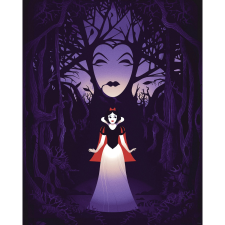 Komar Disney Snow White Evil Queen falikép 40 cm x 50 cm lila grafika, keretezett kép