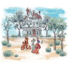 Komar nemszőtt fotótapéta Disney Lady and the Tramp Sweet Home színes tapéta, díszléc és más dekoráció