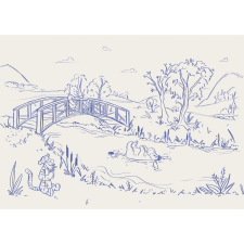 Komar nemszőtt fotótapéta Disney Winnie the Pooh Blue Ink bézs-kék tapéta, díszléc és más dekoráció