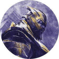 Komar nemszőtt fotótapéta Dot Avengers Painting Thanos öntapadó átmérő 125 cm tapéta, díszléc és más dekoráció