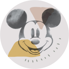 Komar nemszőtt fotótapéta Dot Mickey Abstract öntapadó átmérő 125 cm tapéta, díszléc és más dekoráció