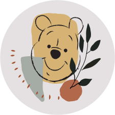 Komar nemszőtt fotótapéta Dot Winnie Pooh Smile öntapadó átmérő 125 cm tapéta, díszléc és más dekoráció