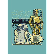 Komar Star Wars Beep Boop falikép 50 cm x 70 cm kék grafika, keretezett kép