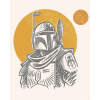 Komar Star Wars Boba Fett Illustration Iconic falikép 40 cm x 50 cm bézs