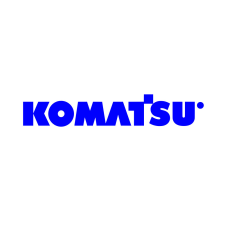 KOMATSU matrica kék 60cm x 10cm autó dekoráció