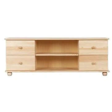 Komforttéka Fenyőfa TV Állvány - 4 Fiókkal - Modern Design bútor
