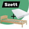 Komforttéka Henrik fenyő ágyváz + Max matrac 90'