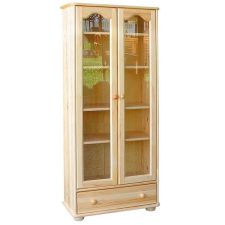 Komforttéka Janó Fenyő Vitrin - Üvegbetétes - 10 bútor