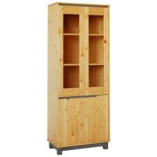 Komforttéka Lexa fenyő szekrény 2 ajtós üveges Wenge bútor