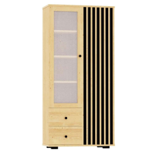 Komforttéka Panel-Lux Fenyő Vitrines Szekrény - 2 Fiókkal bútor
