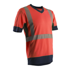  KOMO HI-VIZ PIROS RÖVID UJJÚ PÓLÓ_3XL láthatósági ruházat