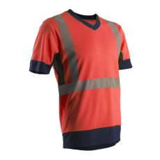 KOMO HI-VIZ PIROS RÖVID UJJÚ PÓLÓ_XL