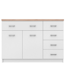  Komód 2d5s, fehér/tölgy sonoma, TOPTY TYP 08 bútor