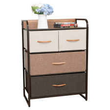  Komód szövet fiókokkal, bézs/barna, HAZEL TYP 2 bútor