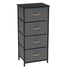  Komód szövet fiókokkal, fekete/sötétszürke, PALMERA TYP 2 bútor