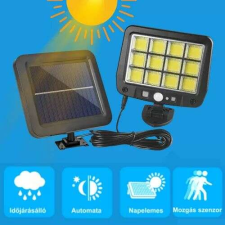 Kompakt solar COB LED reflektor + külön napelem kültéri világítás