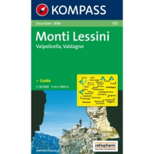 Kompass 100. Monti Lessini turista térkép Kompass 1:50 000 térkép
