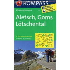 Kompass 122. Aletsch, Goms, Lötschental, 1:40 000 turista térkép Kompass térkép