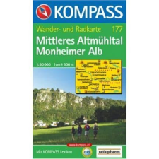 Kompass 177. Altmühltal, Mittleres, Monheimer Alb turista térkép Kompass térkép