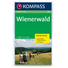 Kompass 208. Wienerwald, 2teiliges Set mit Naturführer, 1:25 000 turista térkép Kompass térkép