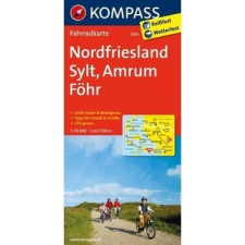 Kompass 3001. Nordfriesland, Sylt, Amrum, Föhr kerékpáros térkép 1:70 000 Fahrradkarten térkép
