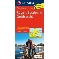 Kompass 3020. Rügen, Stralsund, Greifswald kerékpáros térkép 1:70 000 Fahrradkarten térkép