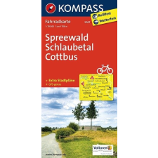 Kompass 3047. Spreewald, Schlaubetal, Cottbus kerékpáros térkép 1:70 000 Fahrradkarten térkép