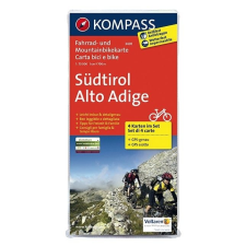 Kompass 3401. Südtirol, 4teiliges Set kerékpáros térkép 1:70 000 Fahrradkarten térkép
