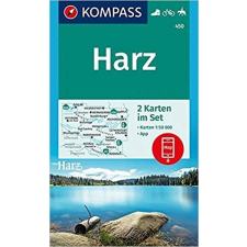 Kompass 450. Harz turista térkép, 2teiliges Set mit Naturführer Kompass Harz-hegység térkép térkép