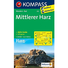 Kompass 452. Harz, Mittlerer turista térkép Kompass térkép