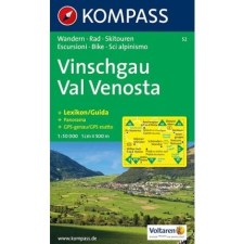 Kompass 52. Vinschgau/Val Venosta, D/I turista térkép Kompass térkép