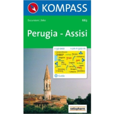 Kompass 663. Perugia, Assisi turista térkép Kompass 1:50 000 térkép