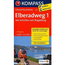 Kompass 7001. Elberadweg 1, von Schmilka nach Magdeburg kerékpáros térkép 1:50 000 Fahrradtourenkarte térkép