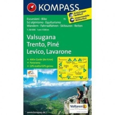 Kompass 75. Valsugana, Trento, Lévico turista térkép Kompass 1:50 000 térkép