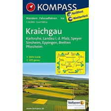 Kompass 768. Kraichgau, Karlsruhe, Landau i.d. Pfalz, Speyer, Sinsheim, Eppingen, Bretten, Pforzheim turista térkép Kompass térkép