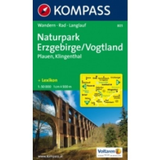 Kompass 805. Naturpark Erzgebirge, Vogtland, Plauen, Klingenthal turista térkép Kompass térkép