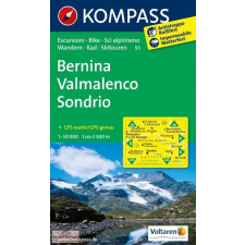 Kompass 93. Bernina, Sondrio turista térkép Kompass 1:50 000 térkép