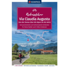  KOMPASS Radreiseführer Via Claudia Augusta idegen nyelvű könyv